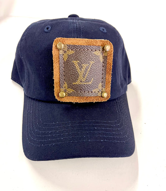 LL25 Navy Dad Hat Brown/Antique - Patches Of Upcycling