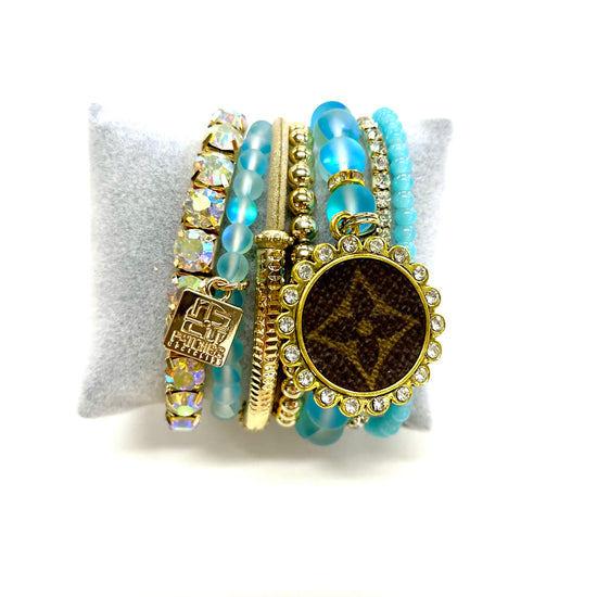 Fiji- Stacked Bracelet set- Gold AB - Patches Of Upcycling