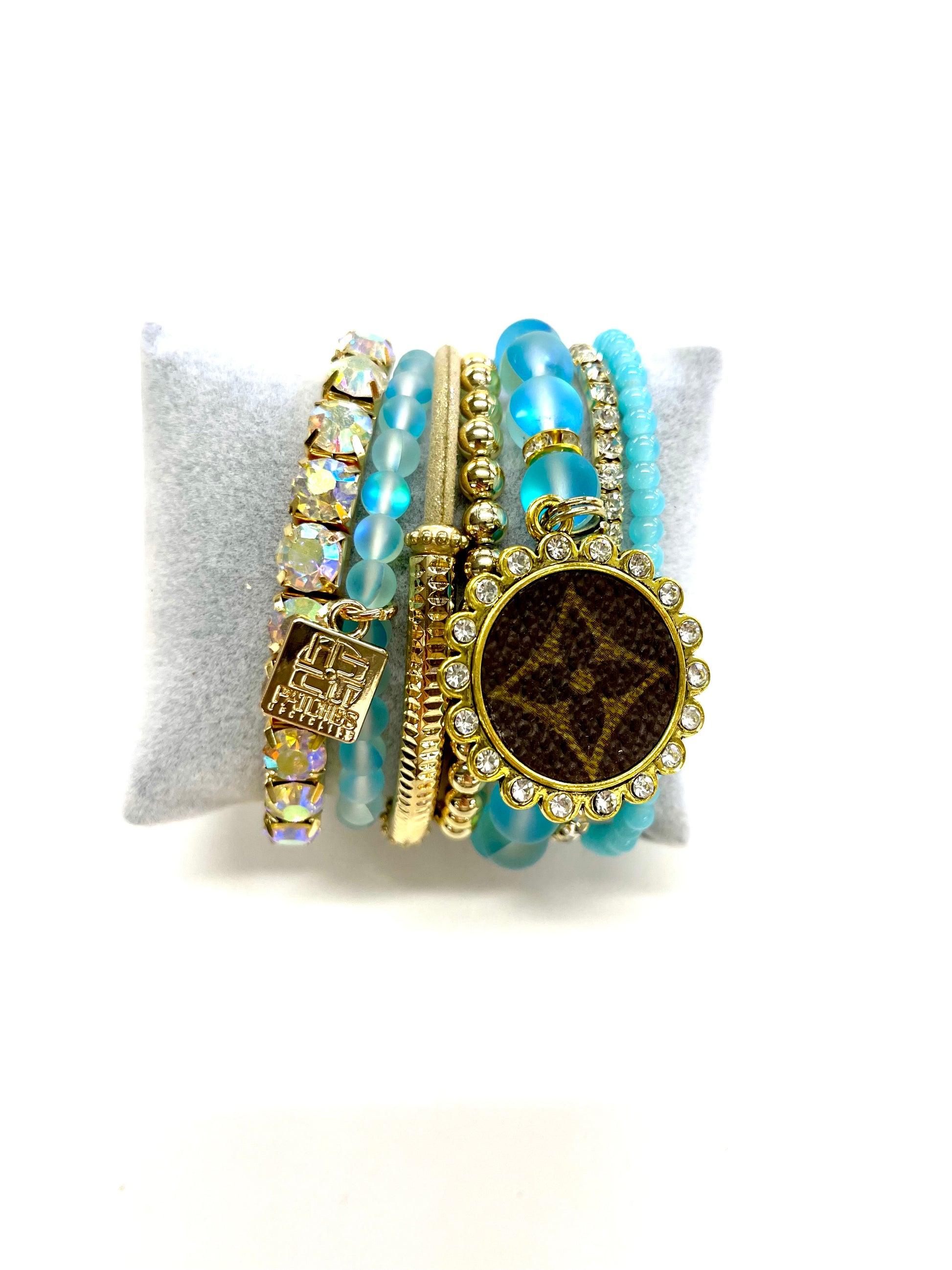 Fiji- Stacked Bracelet set- Gold AB - Patches Of Upcycling