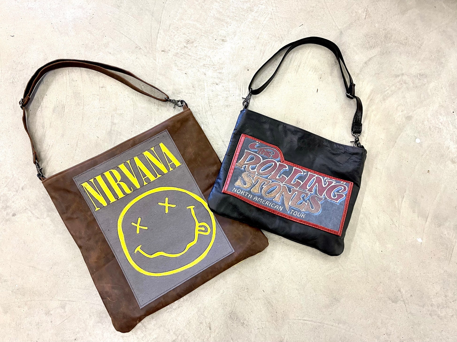 Vintage Concert T-shirt Crossbody Nirvana - Patches Of Upcycling