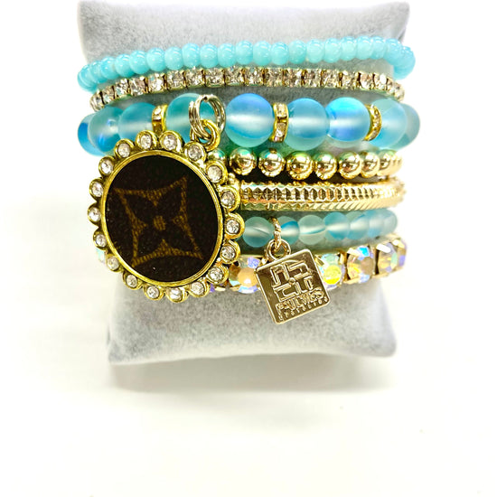 Fiji- Stacked Bracelet set- Gold AB - Patches Of Upcycling