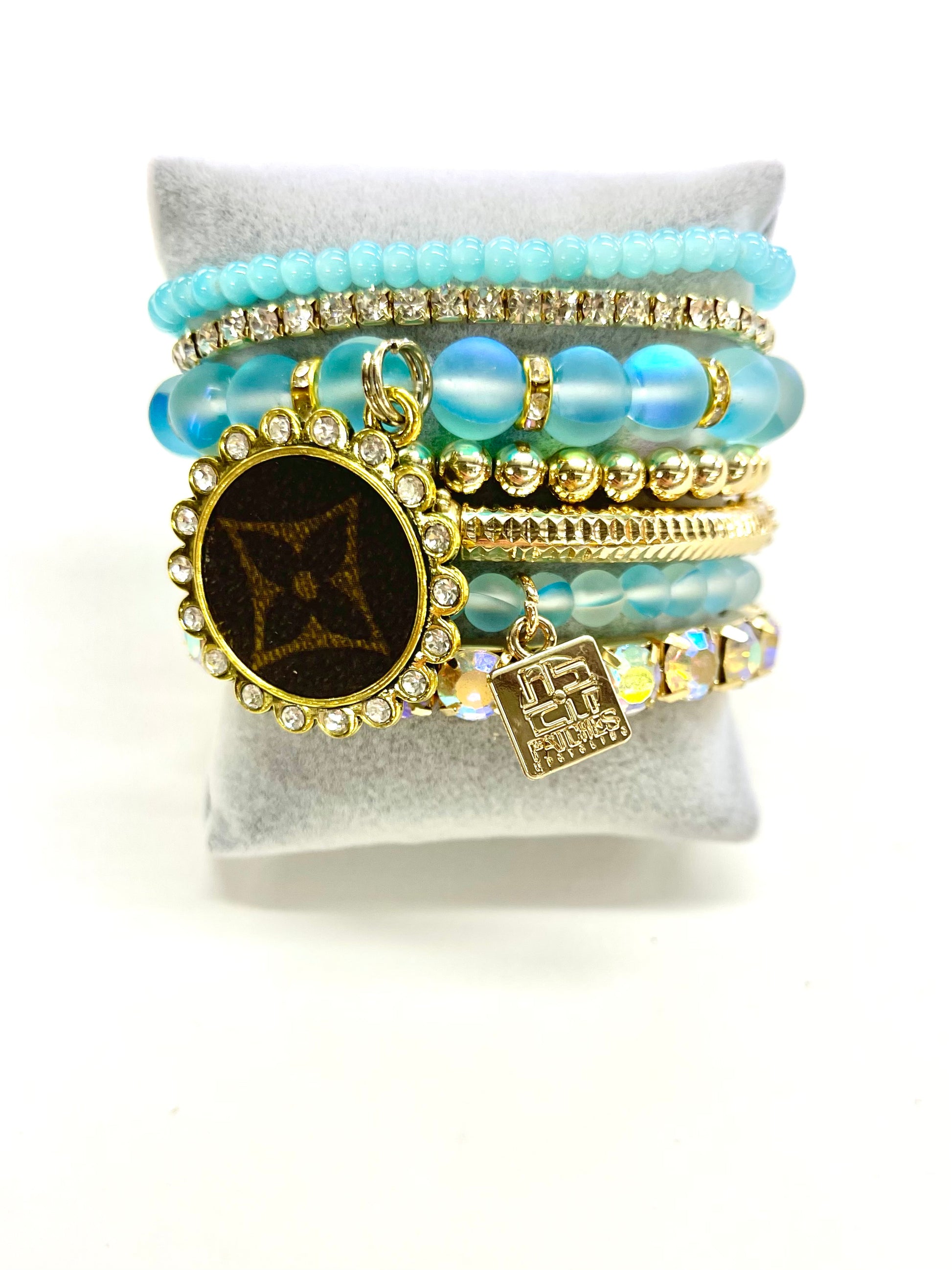 Fiji- Stacked Bracelet set- Gold AB - Patches Of Upcycling