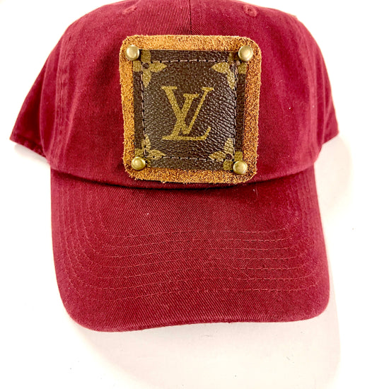 LL23 Deep Maroon Dad Hat Brown/Antique - Patches Of Upcycling