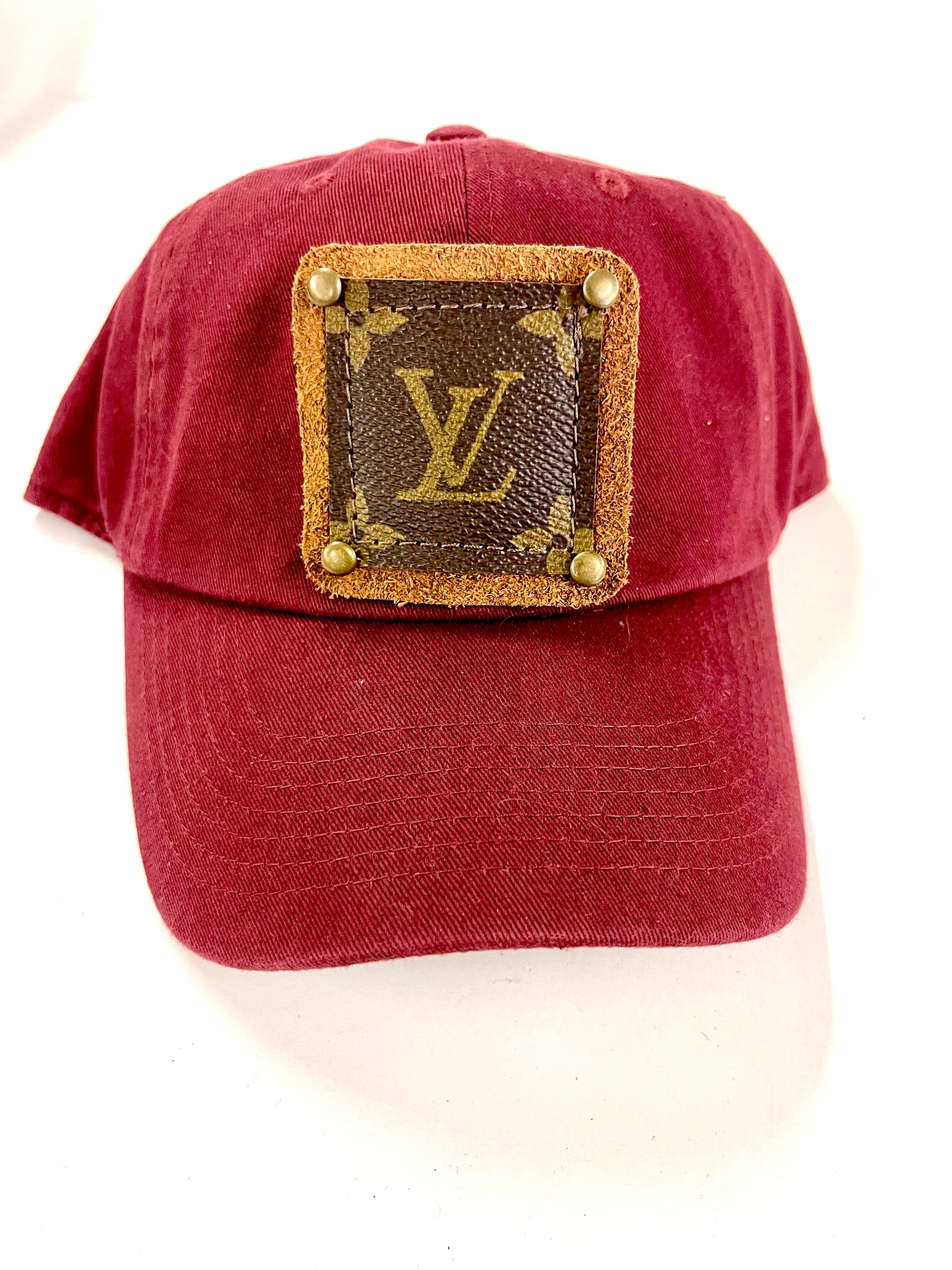 LL23 Deep Maroon Dad Hat Brown/Antique - Patches Of Upcycling