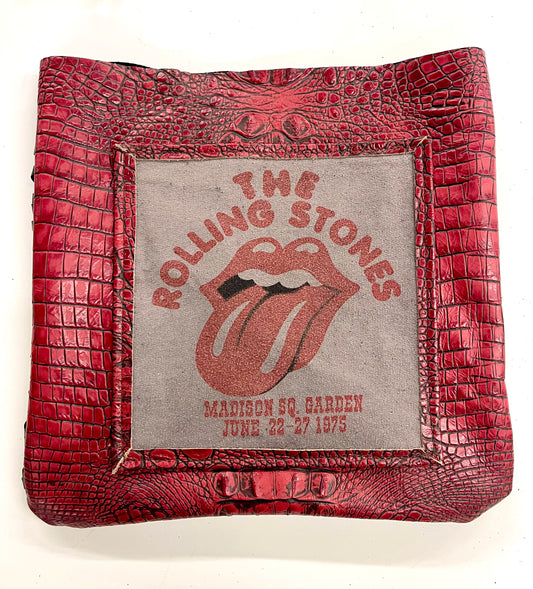 Upcycled Concert T-shirt Crossbody Rolling Stones - Patches Of Upcycling