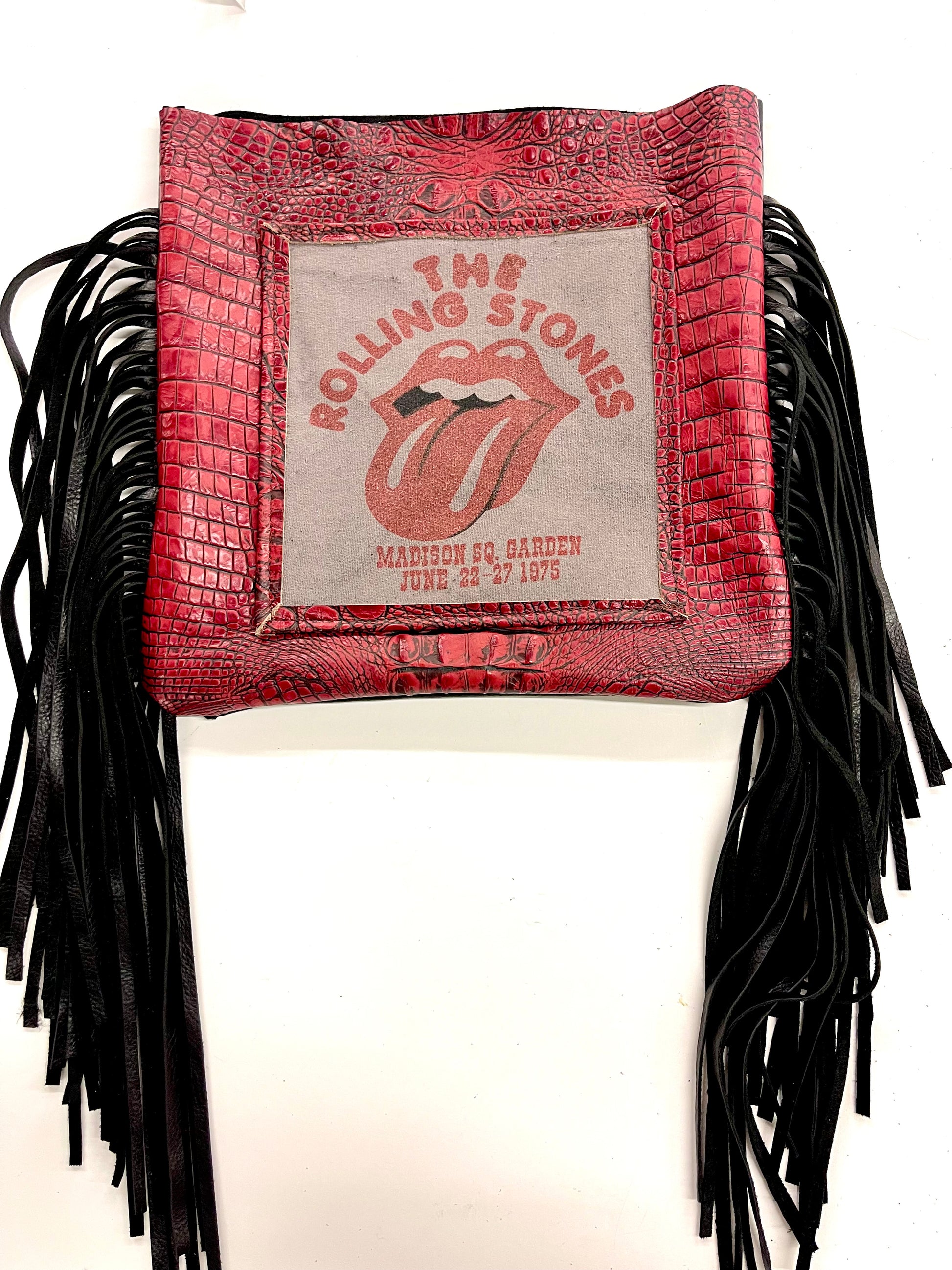 Upcycled Concert T-shirt Crossbody Rolling Stones - Patches Of Upcycling