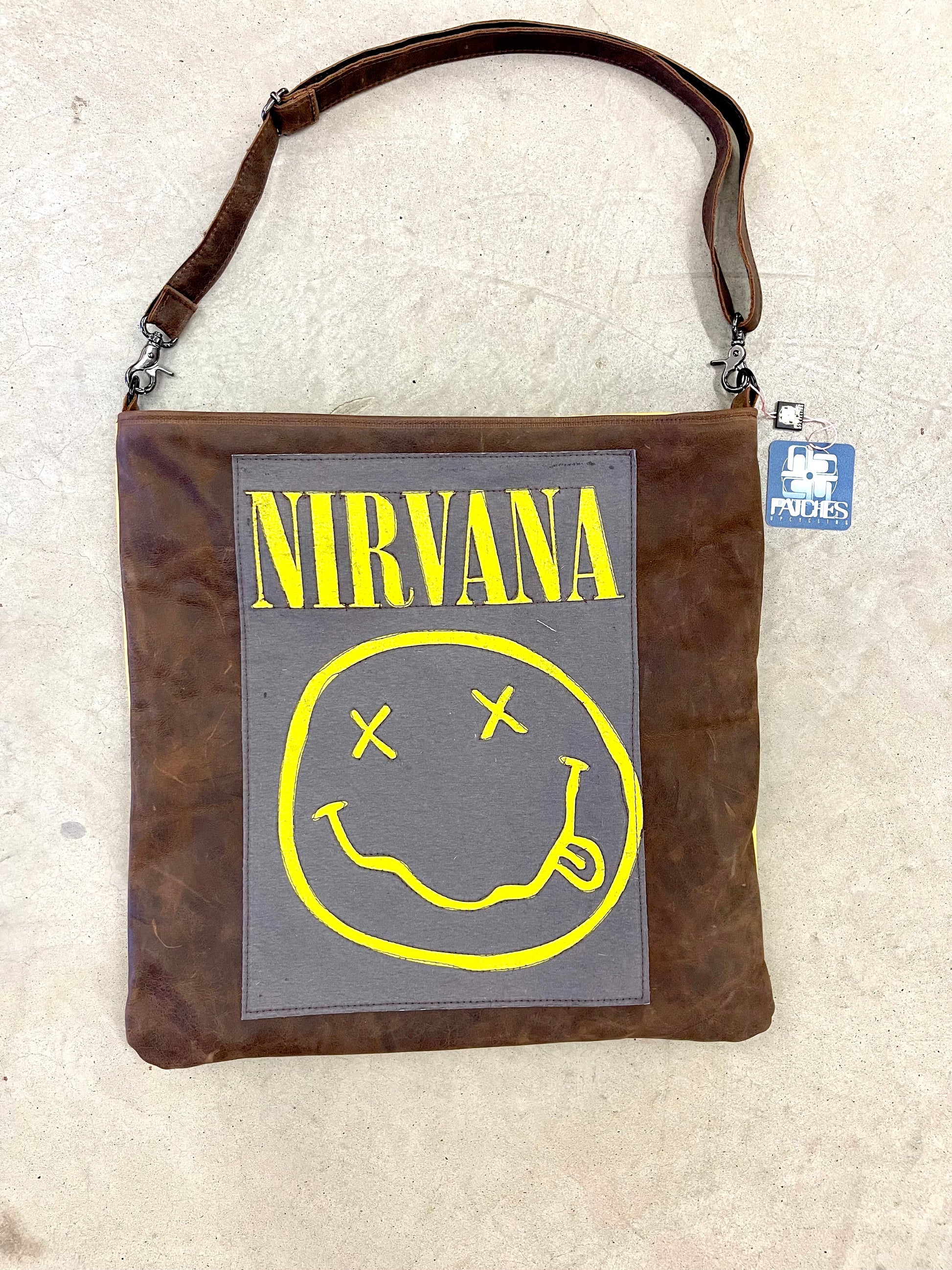 Vintage Concert T-shirt Crossbody Nirvana - Patches Of Upcycling