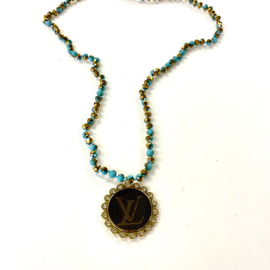 Turquoise Sea 17” necklace - Patches Of Upcycling