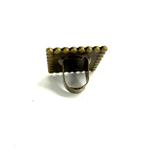 Square Bling Flourish Ring - Patches Of Upcycling