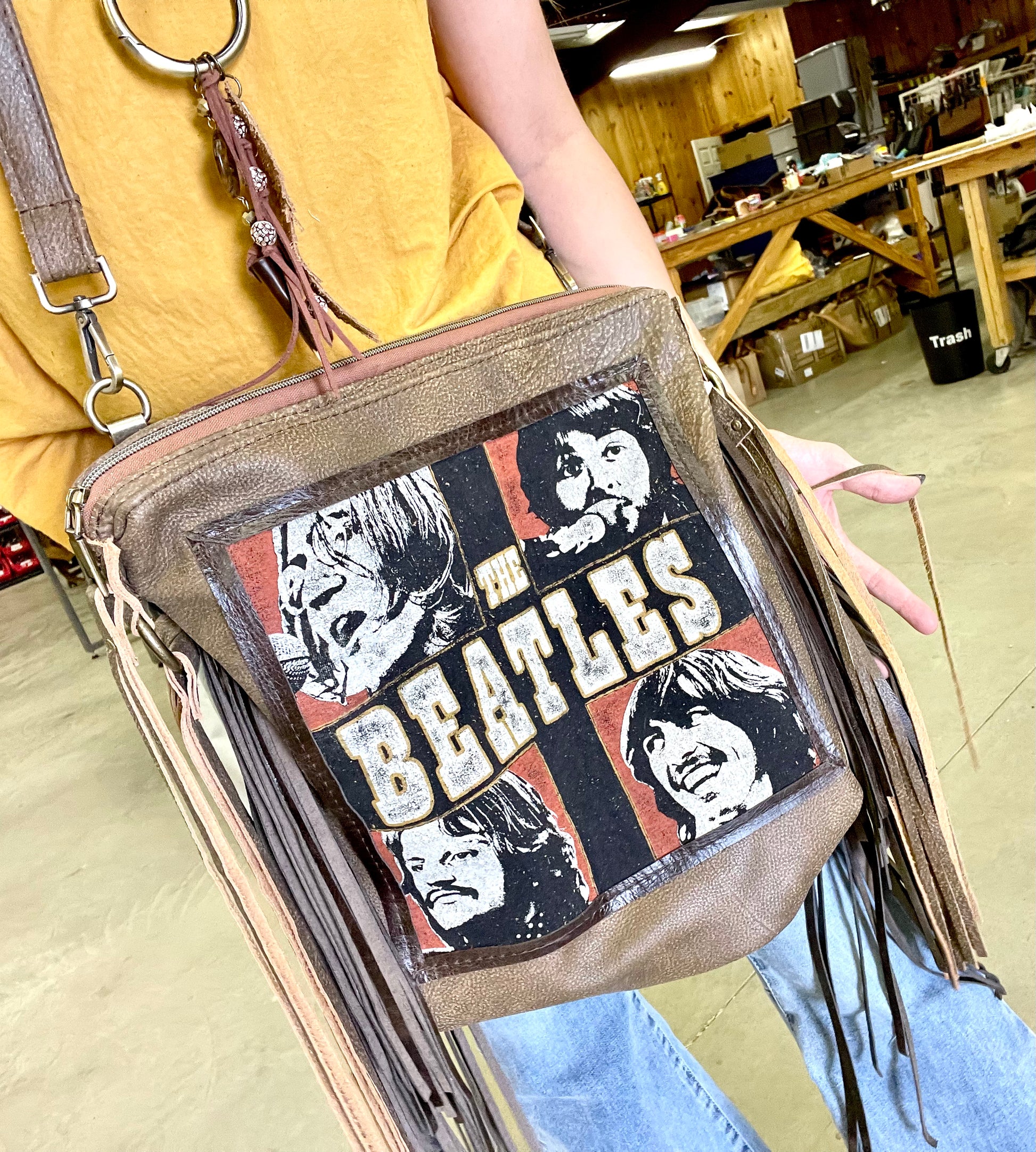 Vintage Concert T-shirt The Beatles Crossbody - Patches Of Upcycling