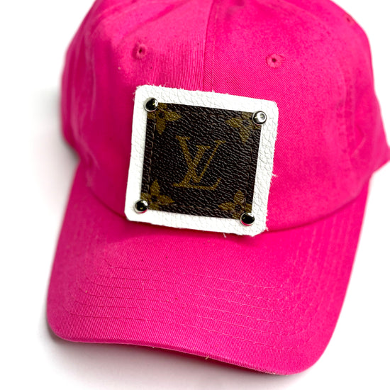 LL3 - Pink Dad Hat White/Silver - Patches Of Upcycling