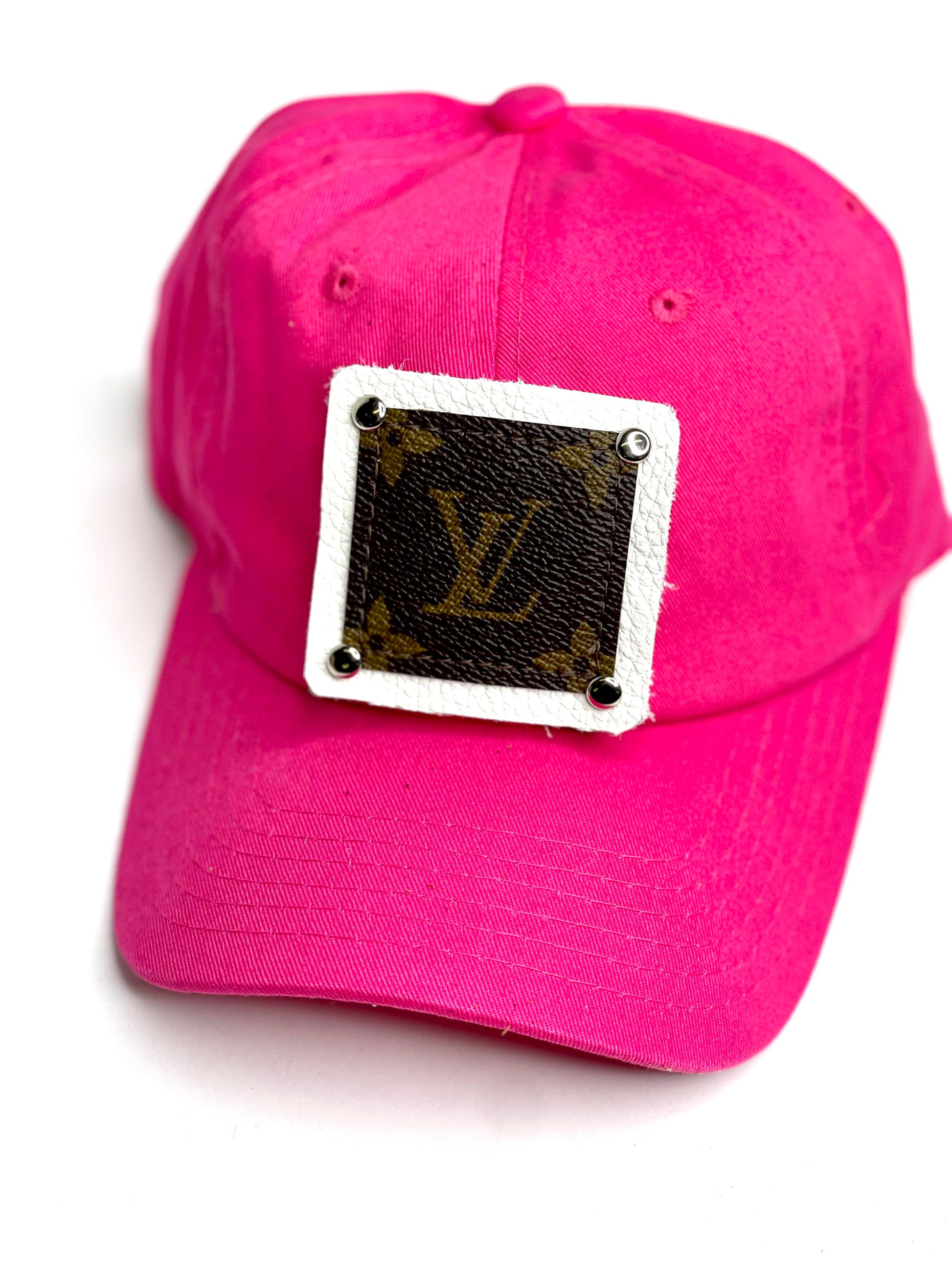 LL3 - Pink Dad Hat White/Silver - Patches Of Upcycling