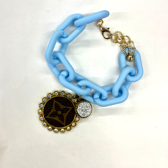 Restocked Chain Bracelet Blue - Patches Of Upcycling