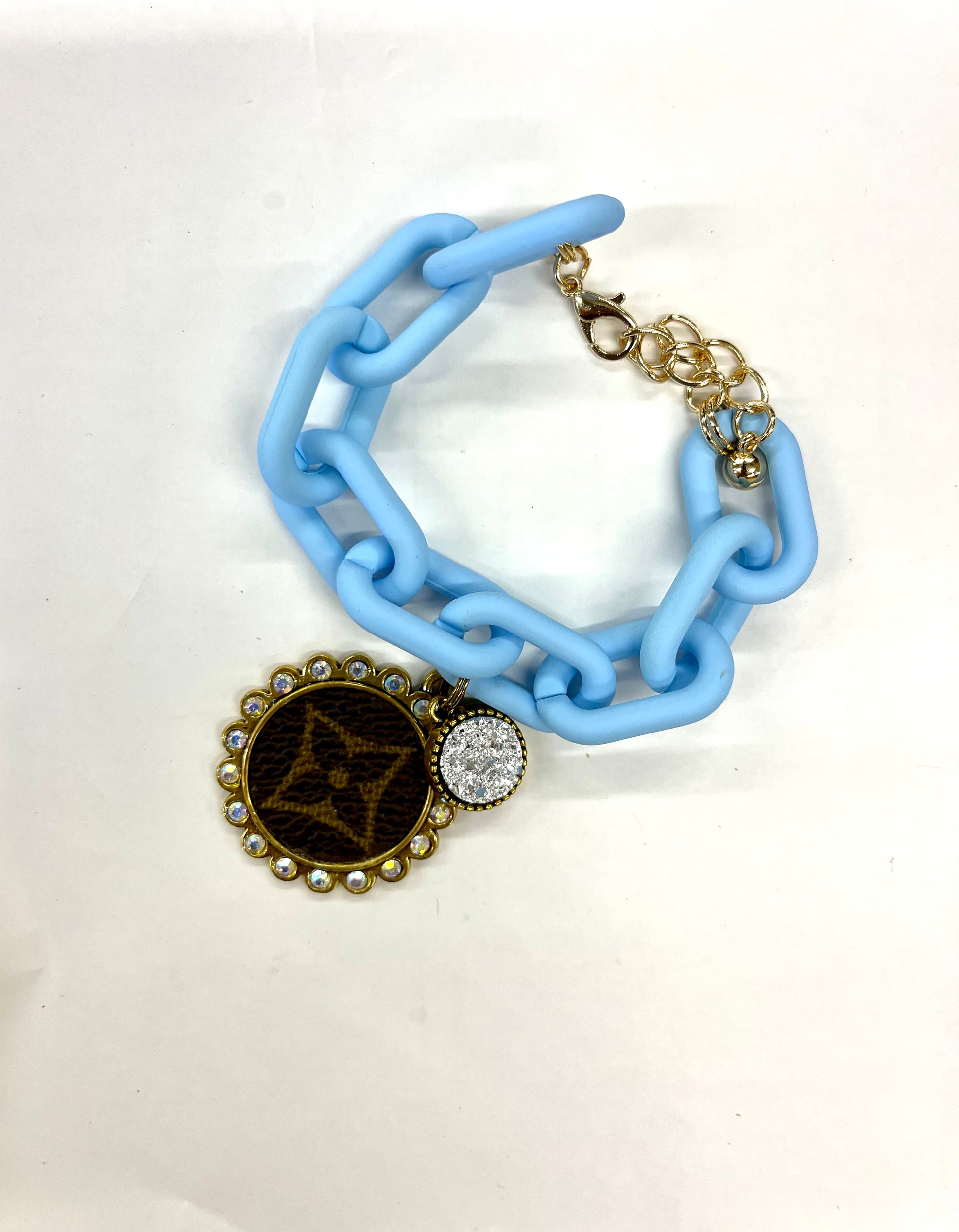 Restocked Chain Bracelet Blue - Patches Of Upcycling
