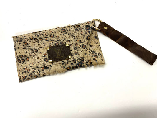 Cheryl Acid Leopard HOH Petite Snap Wristlet - Patches Of Upcycling