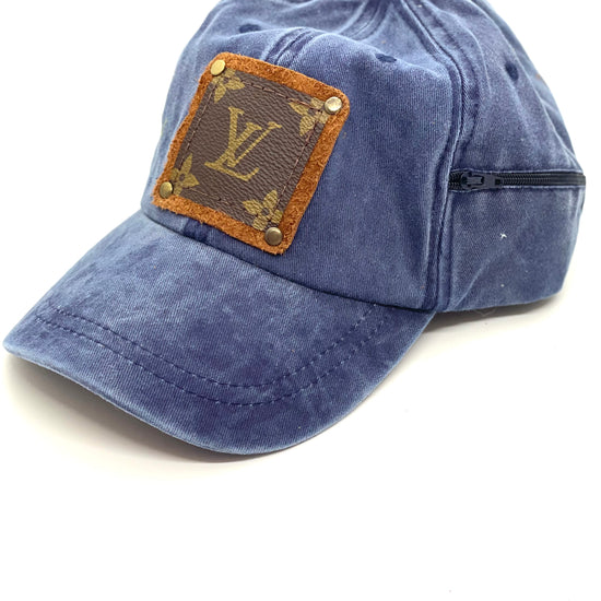 HH1 - Jean dad hat with side zipper Brown/Antique - Patches Of Upcycling