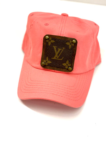 LL19- Coral Dad Hat Brown/Antique - Patches Of Upcycling