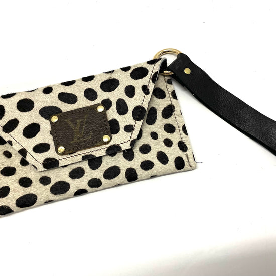 Dalmatian/ Pony HOH Petite Snap Wristlet - Patches Of Upcycling