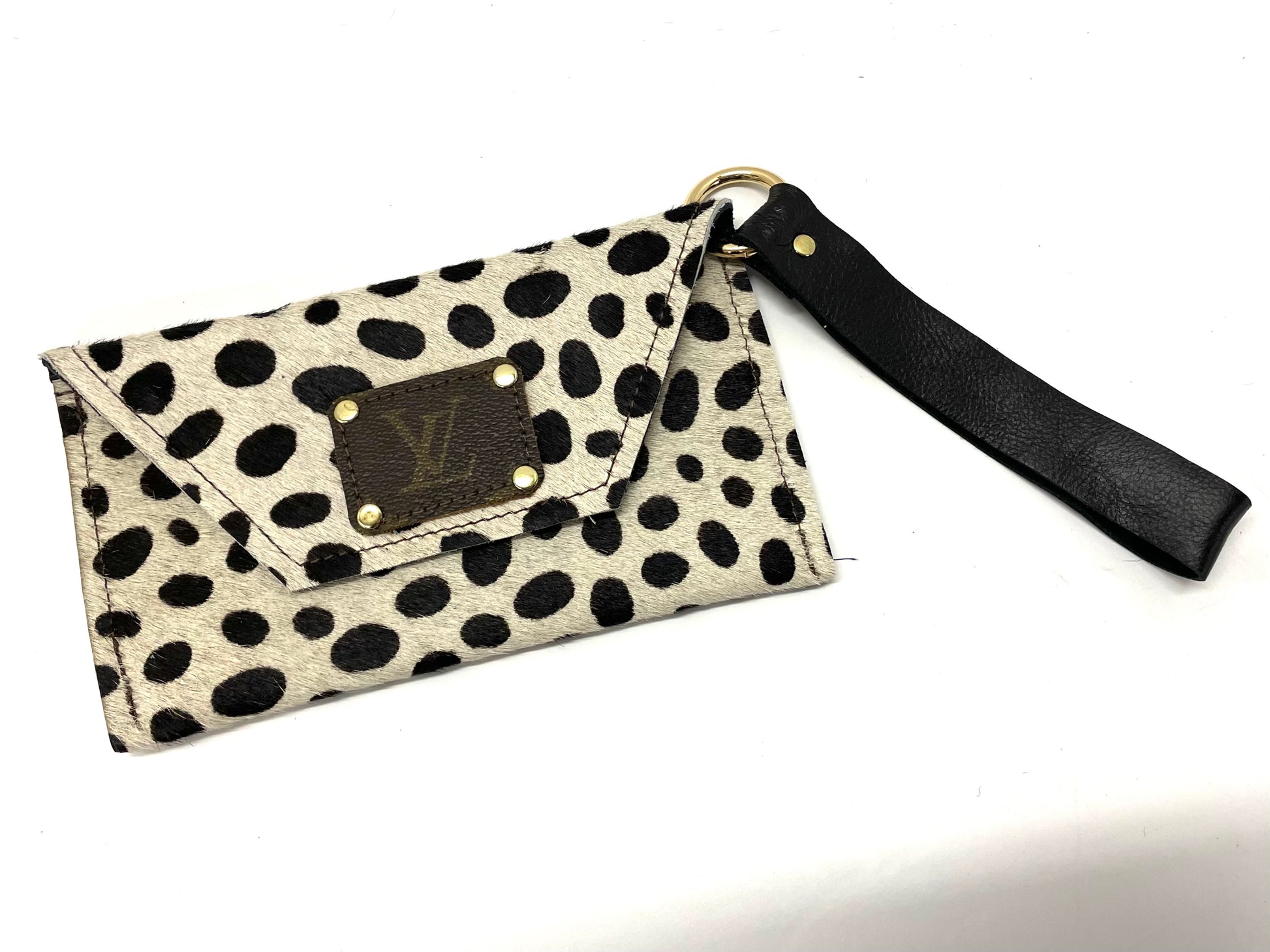 Dalmatian/ Pony HOH Petite Snap Wristlet - Patches Of Upcycling