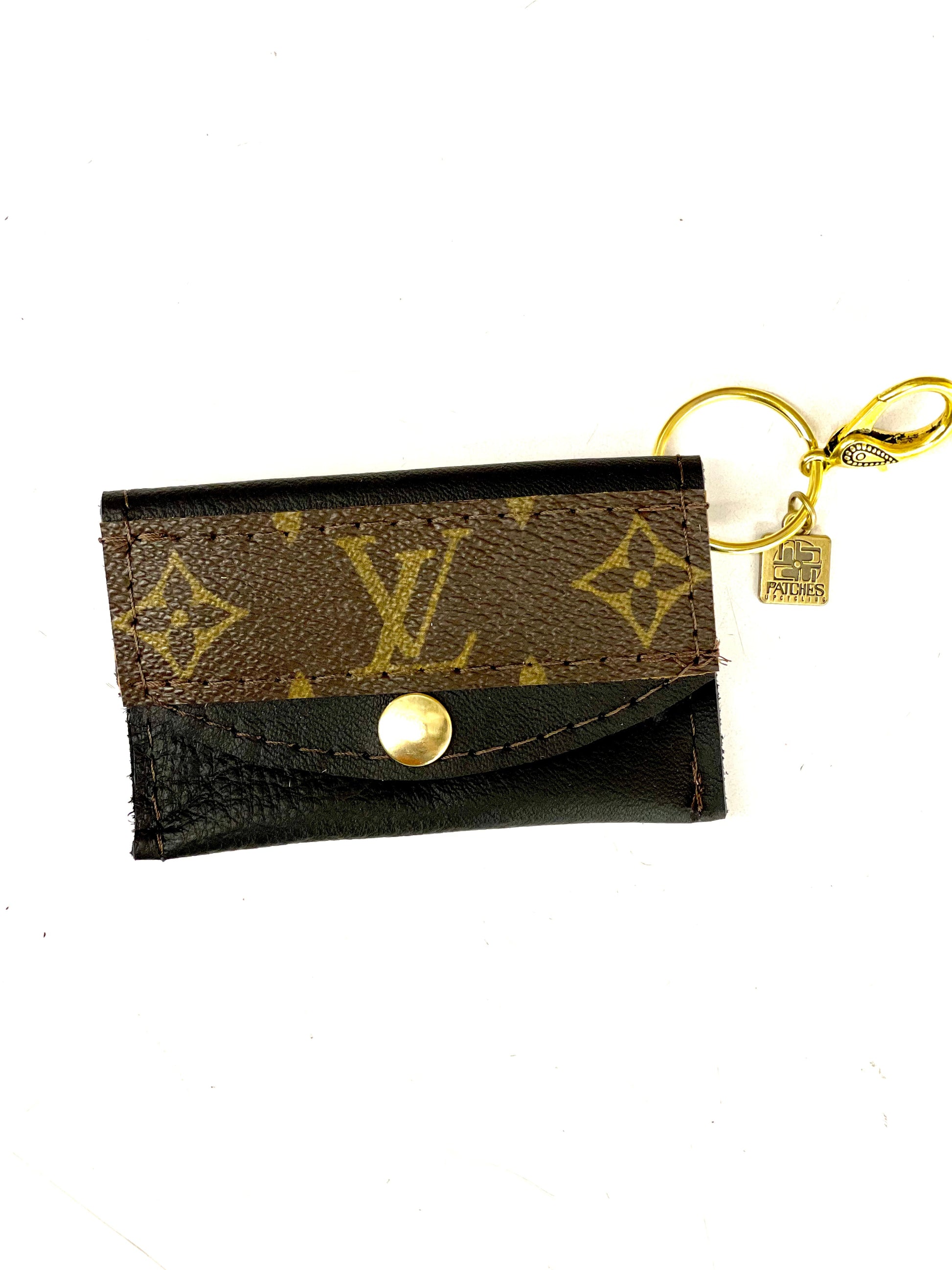 Cardholder with LV strip - Patches Of Upcycling