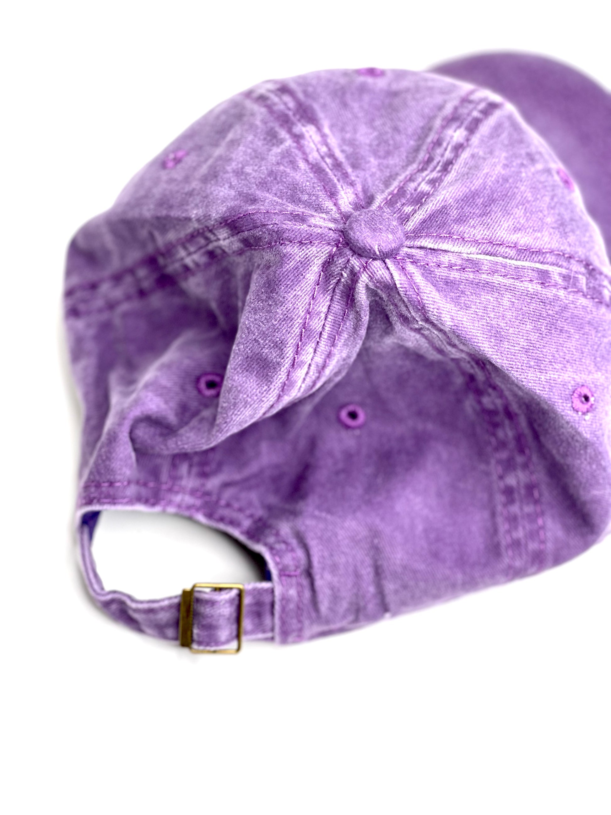 LL6 - Purple Dad Hat White/Silver - Patches Of Upcycling
