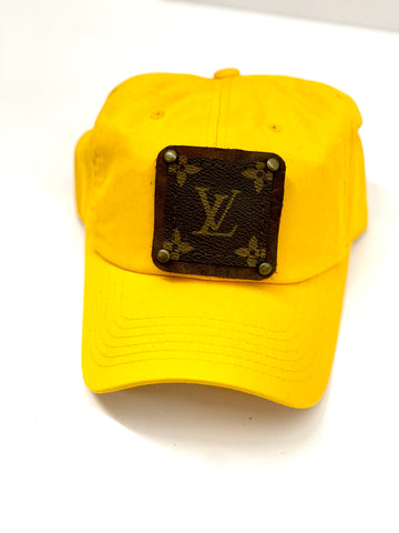 LL20 - Yellow Dad Hat Brown/Antique - Patches Of Upcycling