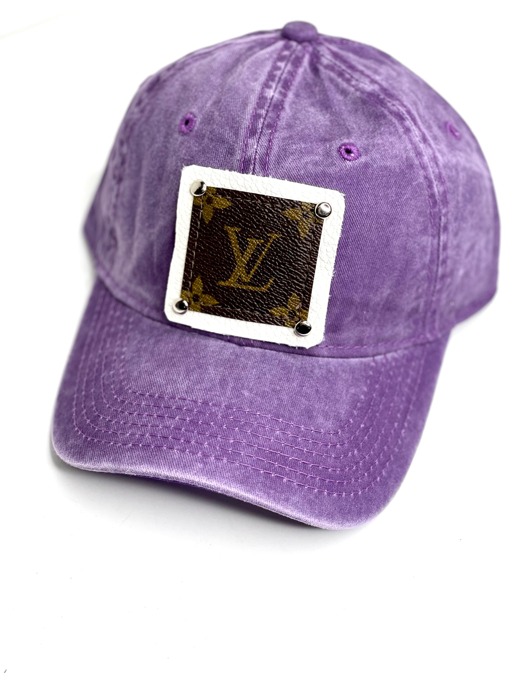 LL6 - Purple Dad Hat White/Silver - Patches Of Upcycling