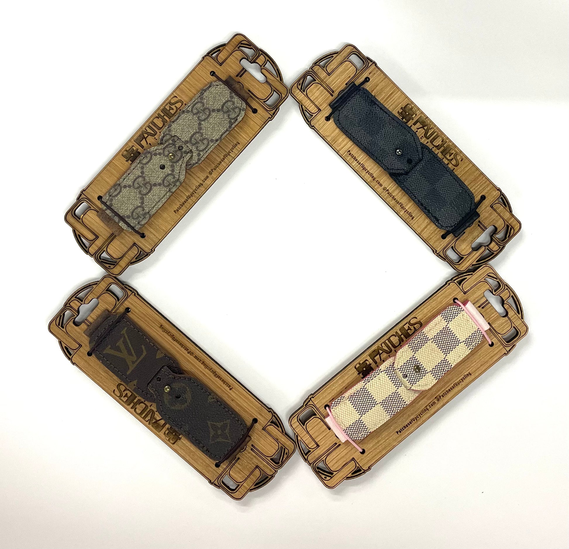iwatch Gucci Brown band with snaps (large) - Patches Of Upcycling