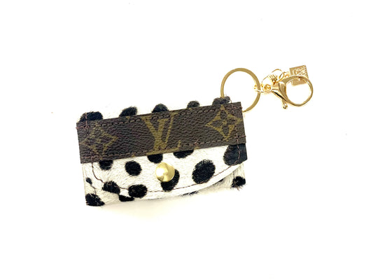 Cardholder pony/Dalmatian with LV strip Multiple Color Ways - Patches Of Upcycling