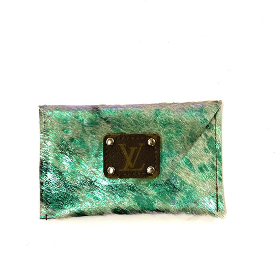 Iridescent acid wash HOH- Large Card Holder - Patches Of Upcycling