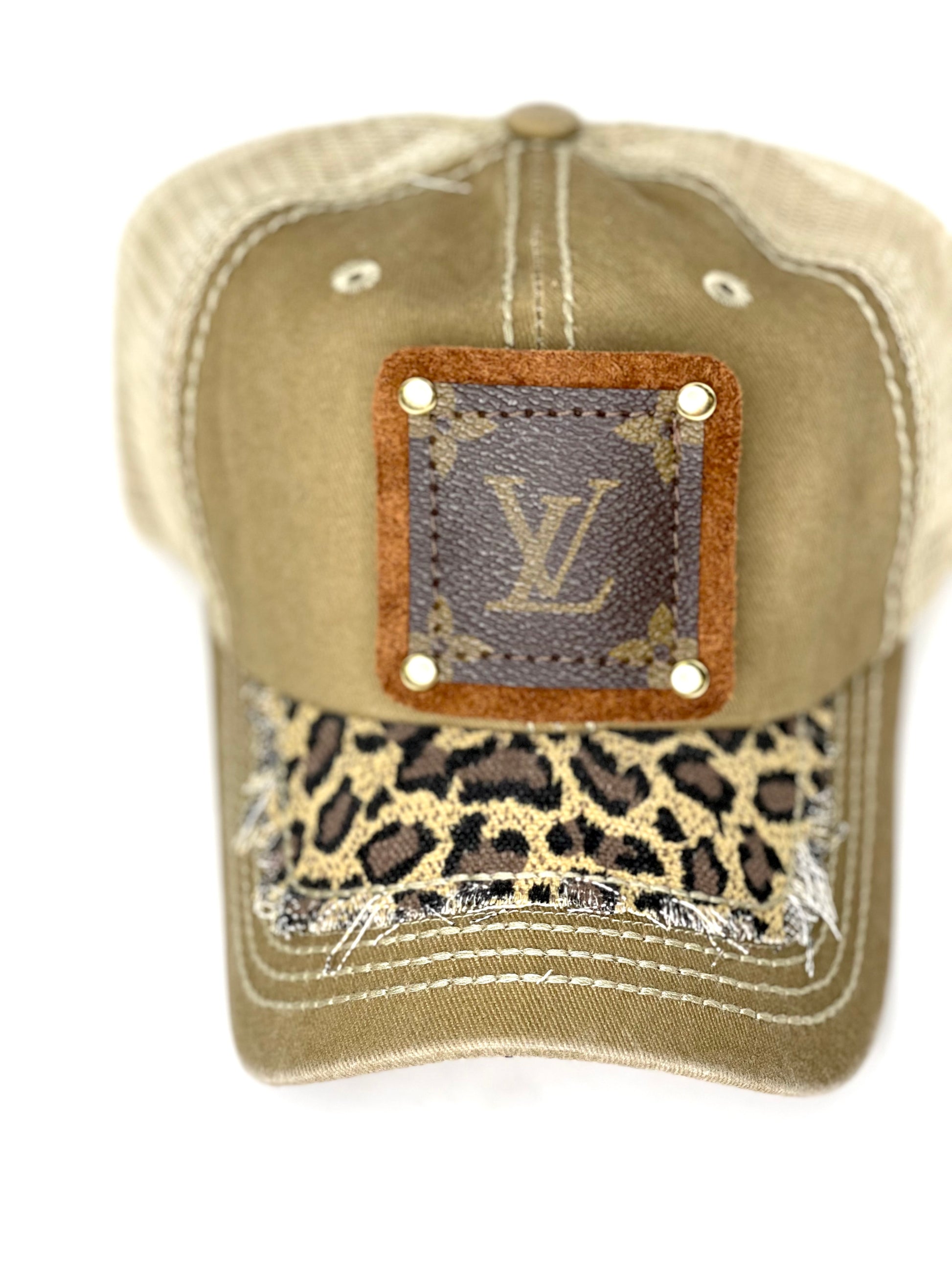 M2- Twinkie Leopard Hat Brown/Gold - Patches Of Upcycling