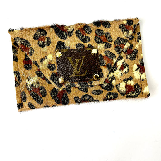 Leopard Acid Gold HOH - Large Card Holder - Patches Of Upcycling