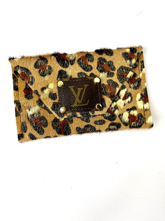 Leopard Acid Gold HOH - Large Card Holder - Patches Of Upcycling