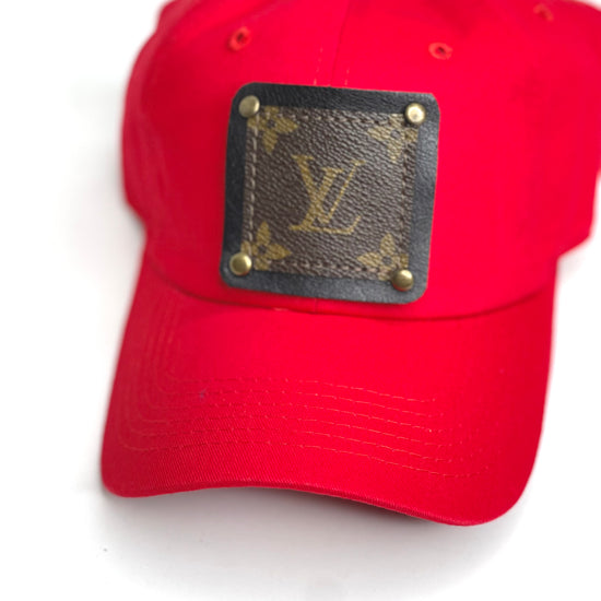 LL2 - back in stock Red dad Hat Black/Antique - Patches Of Upcycling