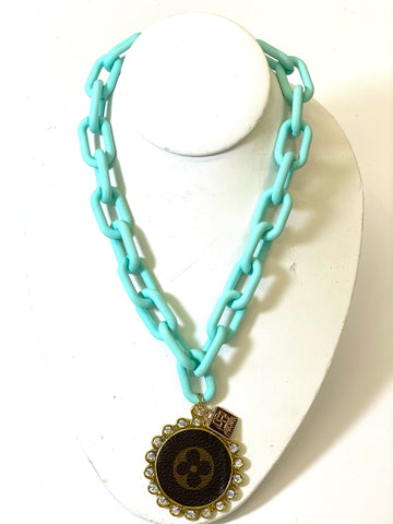 Chain necklace mint - Patches Of Upcycling