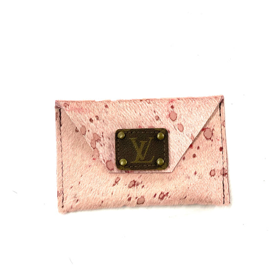Pink acid wash HOH-Large Card Holder - Patches Of Upcycling