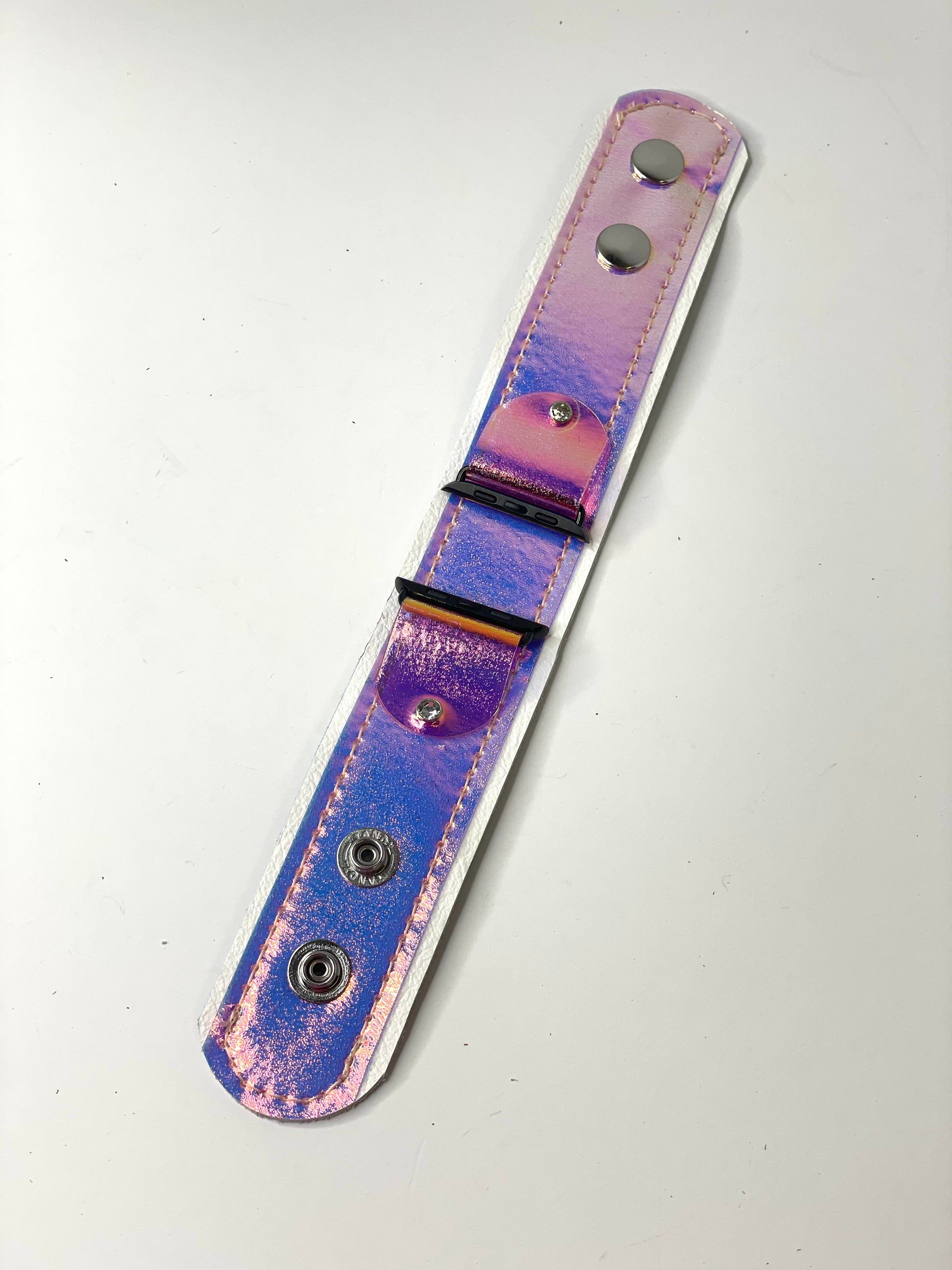 iwatch band pink iridescent (large) - Patches Of Upcycling