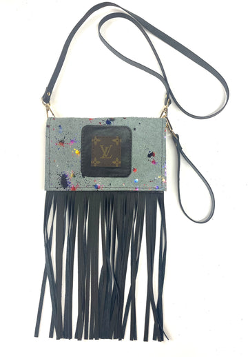 Small Crossbody in rainbow acid wash - Patches Of Upcycling