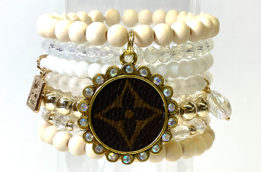 Foundational- Stacked Bracelet set- Gold AB - Patches Of Upcycling