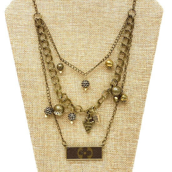 Adjustable 3 tier necklace - Patches Of Upcycling
