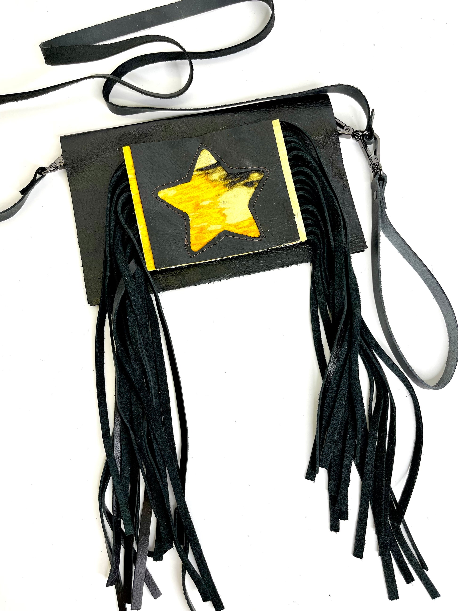Small Crossbody Star- multiple hide options - Patches Of Upcycling