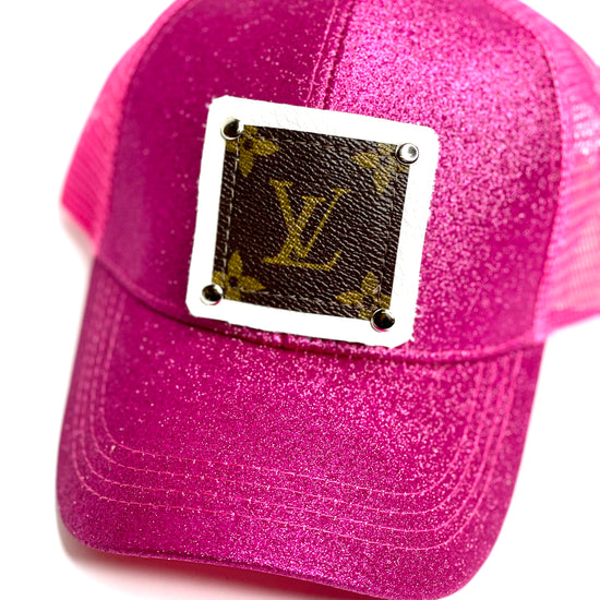 YY9 - Glitter Dark Pink White/Silver - Patches Of Upcycling