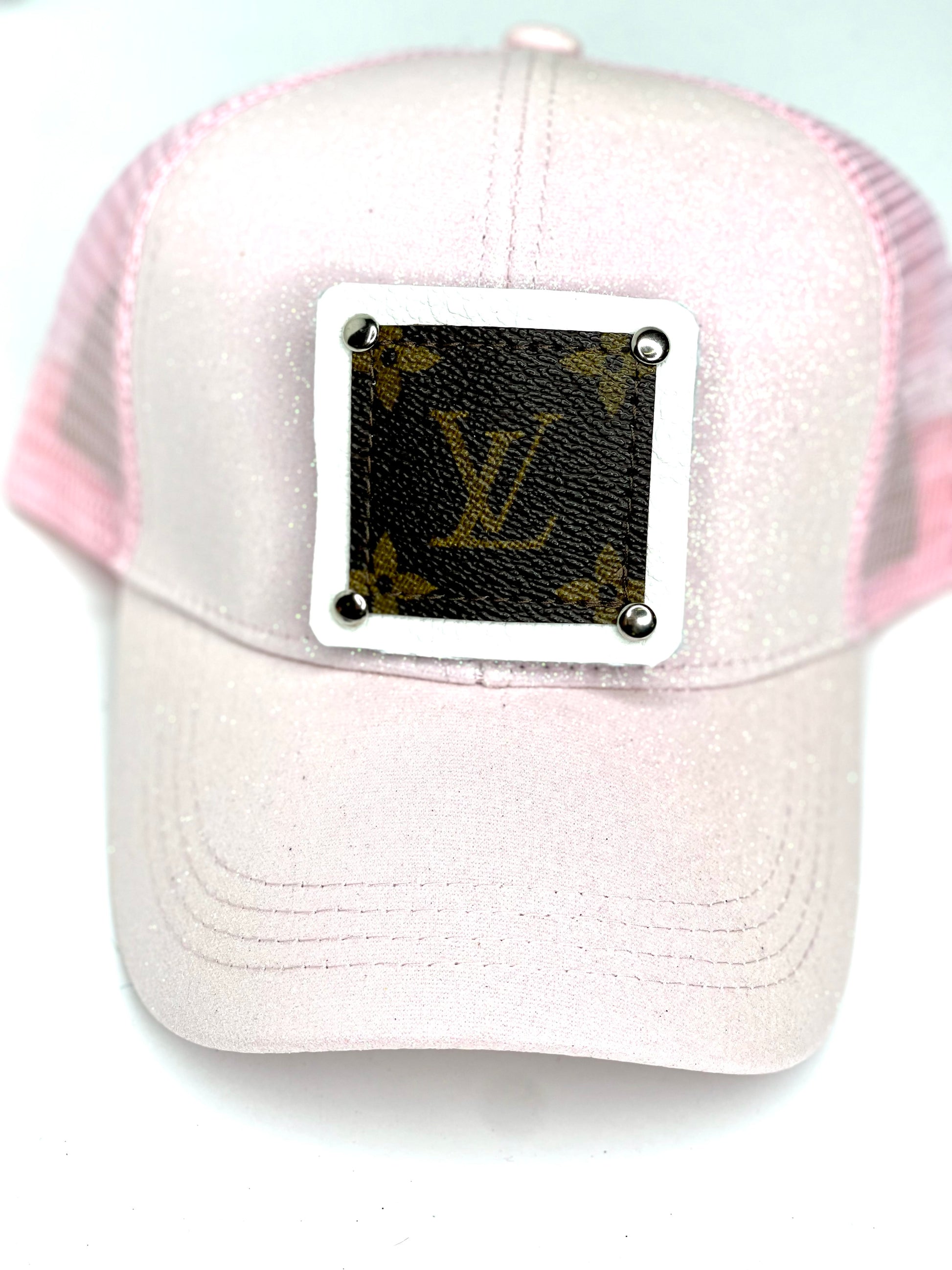 YY7 - Glitter Light Pink White/Silver - Patches Of Upcycling