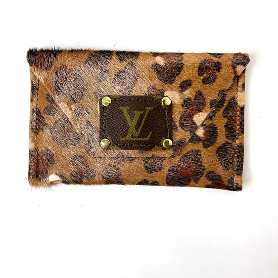 Rose Gold Leopard HOH - Large Card Holder - Patches Of Upcycling