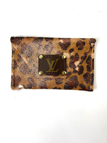 Rose Gold Leopard HOH - Large Card Holder - Patches Of Upcycling