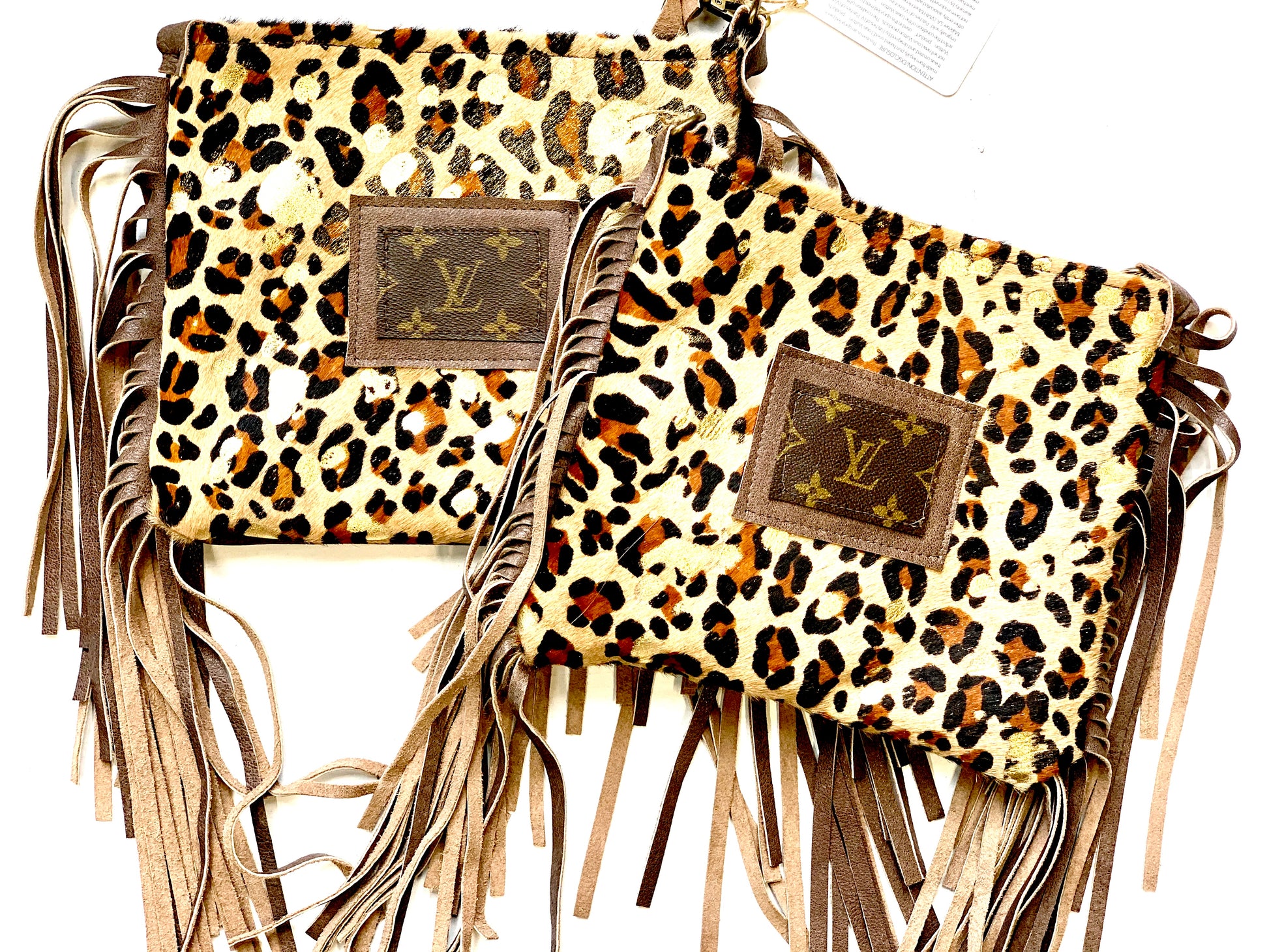 Medium Crossbody in Leopard - Patch in Brown - Patches Of Upcycling