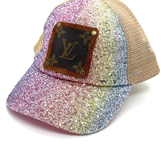 V1 - Kids - Pony Mermaid glitter CC hat Brown/Gold - Patches Of Upcycling