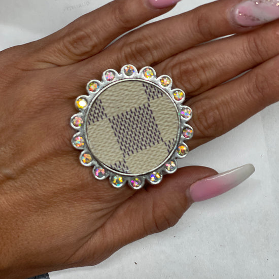 Circle Bling Azur Ring - Patches Of Upcycling