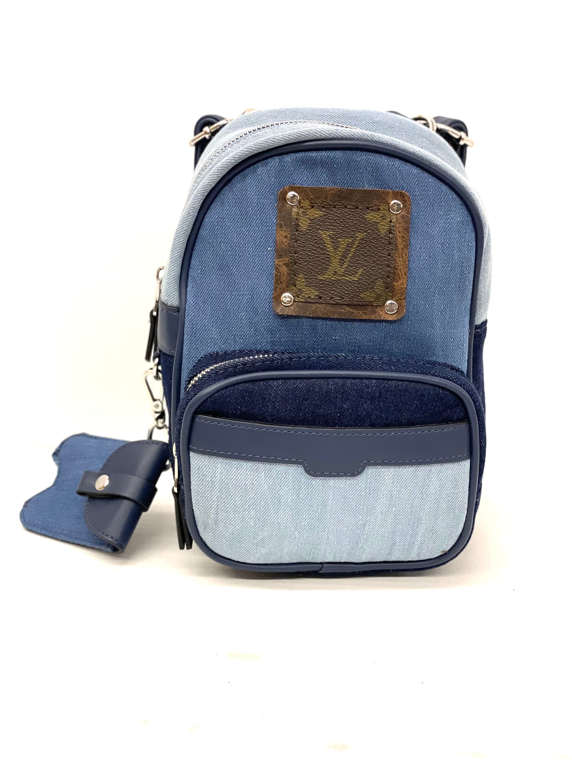 Lillie Backpack in blue jean - Patches Of Upcycling