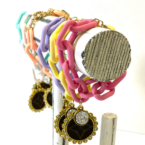 Chain bracelet mint - Patches Of Upcycling